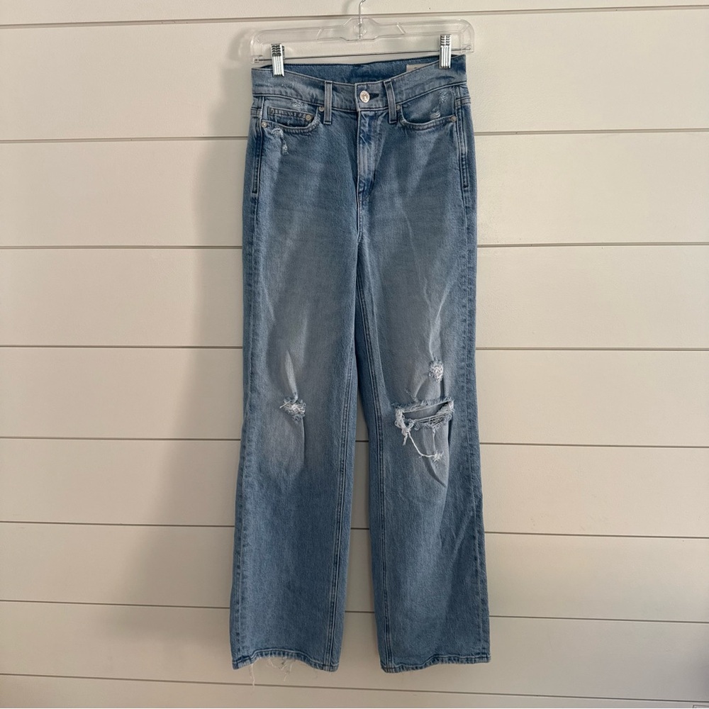AYR Secret Sauce Jeans Size 25 Medium Light Wash Distressed Designer Denim